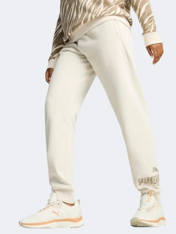 Puma Essential Plus Animal Women Lifestyle Pant Alpine Snow Chic Capri Pants