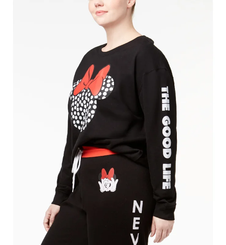 Hybrid Plus Size Minnie Mouse Sweatshirt Hoodie Jacket Zipper Layering