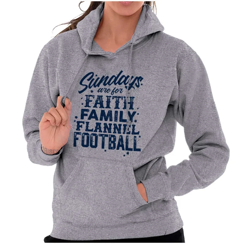 Faith Family Football Hoodie Hoodie with Mesh Breathable Sporty