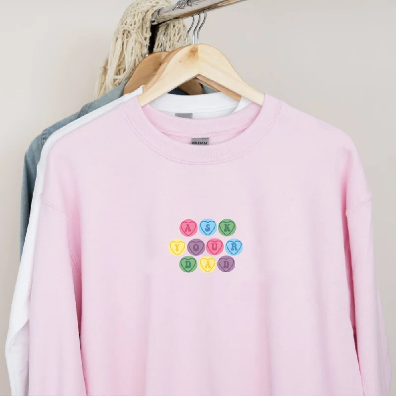 Generation: Mum - Ask Your Dad Women's Sweatshirt Hoodie with Rolled Sleeves Casual Relaxed