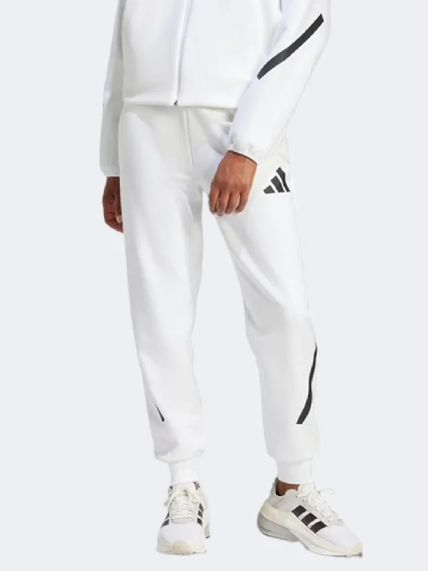 Adidas Z N E Women Sportswear Pant White Comfortable Denim Pants