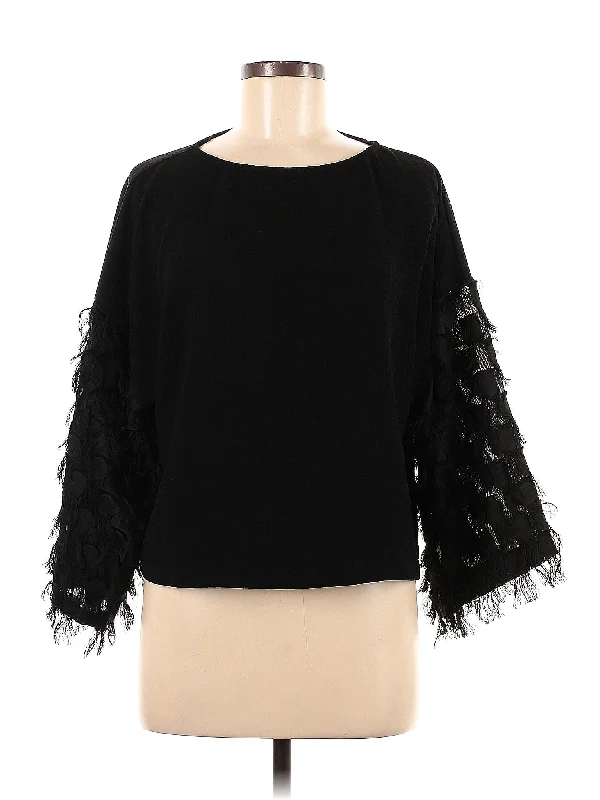 Long Sleeve Blouse Chic Square Blouse