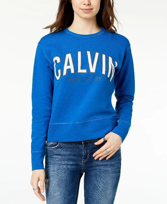 Calvin Klein Jeans Cotton Logo Sweatshirt Hoodie with Hem Ribbing Snug Secure
