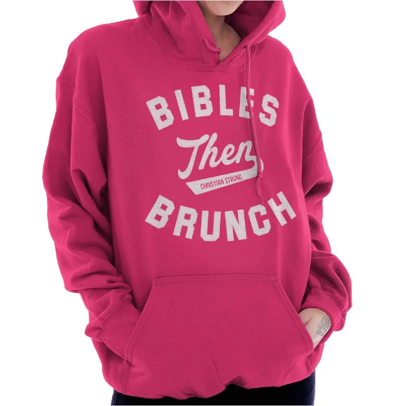 Bibles Then Brunch Hoodie Hoodie with Metallic Shiny Futuristic