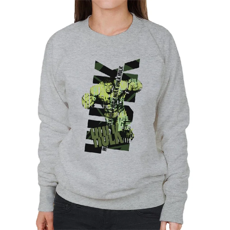 Marvel The Incredible Hulk Text Art Women's Sweatshirt Oversized Hoodie Comfort Casual Marvel The Incredible Hulk Text Art Women's Sweatshirt Oversized Hoodie Comfort Casual