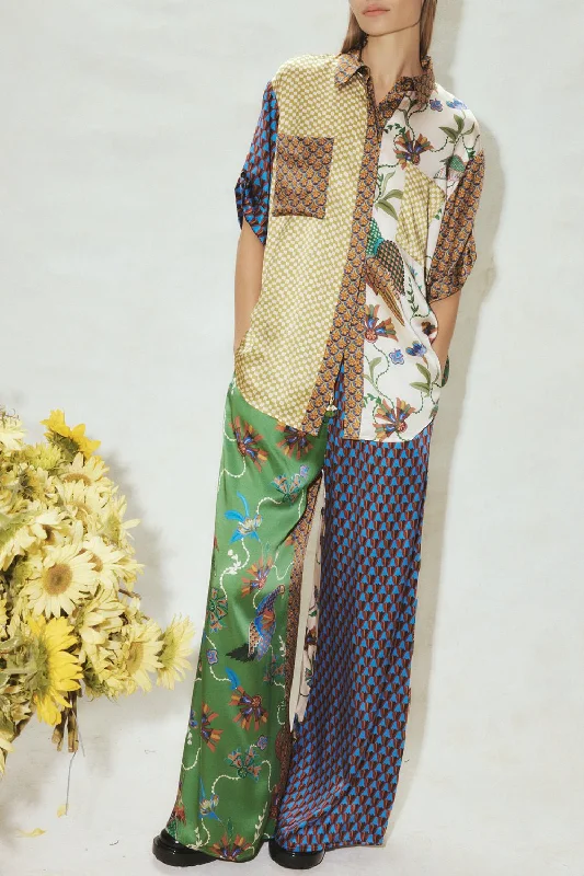Birdie Spliced Pant Classic Straight-Leg Pants