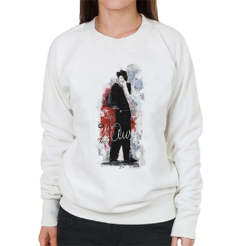 Sidney Maurer Original Portrait Of Frank Sinatra Side Shot Women's Sweatshirt Hoodie with Magnetic Closure Innovative Modern Sidney Maurer Original Portrait Of Frank Sinatra Side Shot Women's Sweatshirt Hoodie with Magnetic Closure Innovative Modern