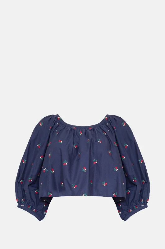 Daisy Blouse Ditsy Rose Lightweight Linen Blouse