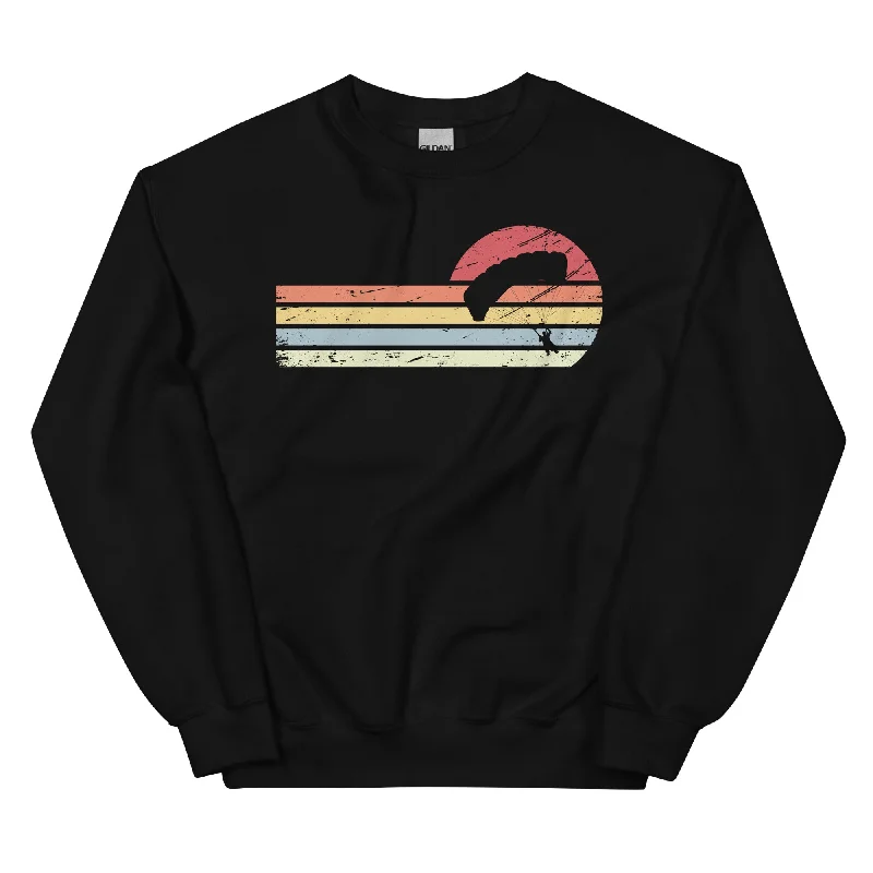 Sonne und Retro Linies - Paragleiten - Sweatshirt (Unisex) Hoodie with Hem Detail Decorative Unique Sonne und Retro Linies - Paragleiten - Sweatshirt (Unisex) Hoodie with Hem Detail Decorative Unique