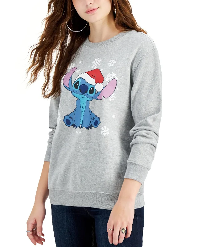 Juniors' Stitch Santa Hat Sweatshirt Hoodie with High Neck Warm Protective