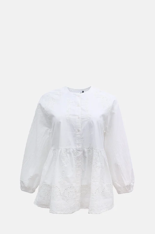 Gretchen Blouse White Loose Fit Blouse