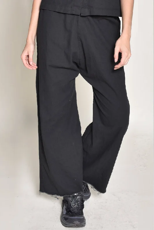 UZI TWILL RAW PANT, MULTIPLE COLORS Wide-Legged Palazzos