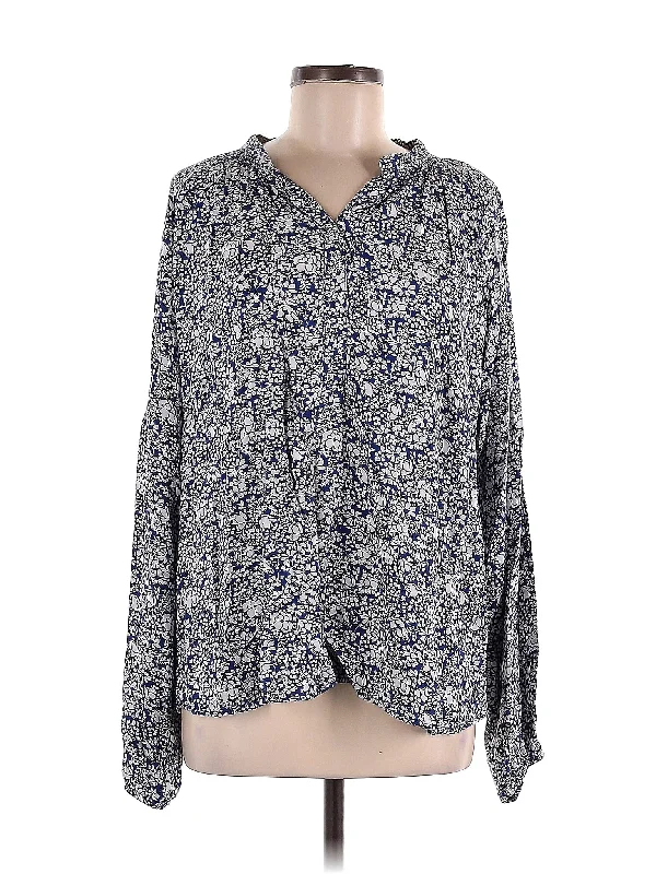 Long Sleeve Blouse Double Button Blouse