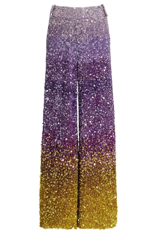 All Over Ombre Sequin Pant Lightweight Jogger Pants