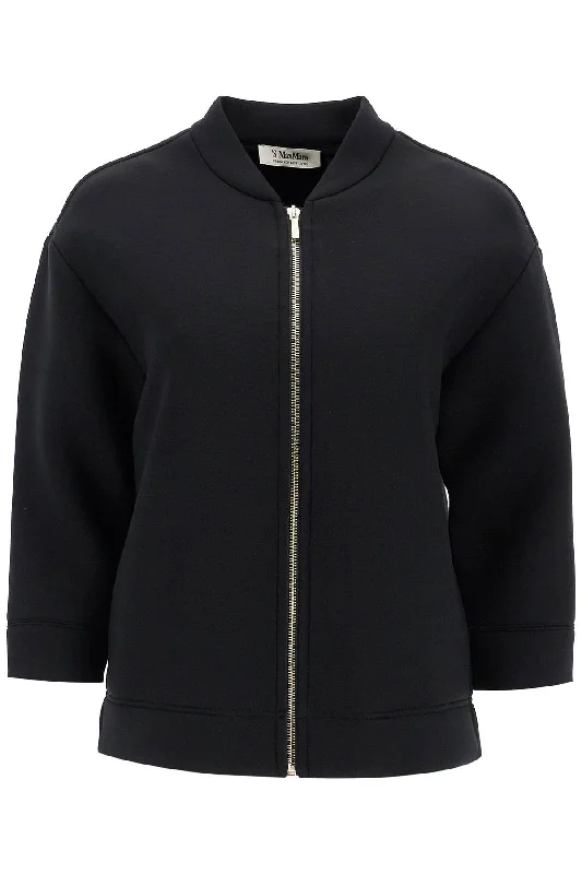 'acorn' Sweatshirt With Three-quarter - Black Hoodie with Front Slit Layering Stylish 'acorn' Sweatshirt With Three-quarter - Black Hoodie with Front Slit Layering Stylish