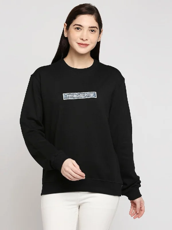 Reincarnated Sweatshirt Black Hoodie with Stripes Bold Sporty