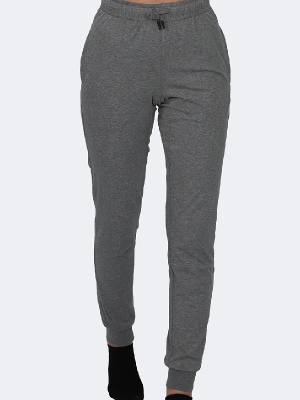 Oil And Gaz Cuffed Women Lifestyle Pant Heather Grey Soft Wool Pants