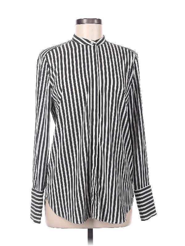 Long Sleeve Blouse Sheer Sleeve Blouse