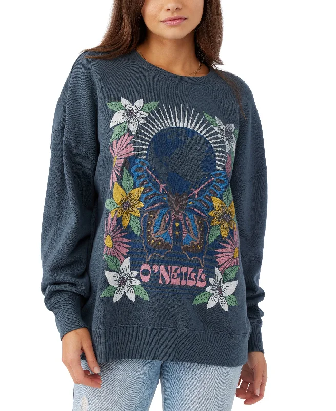 Juniors' Choice Graphic Sweatshirt Hoodie with Sequins Glamorous Eye-catching