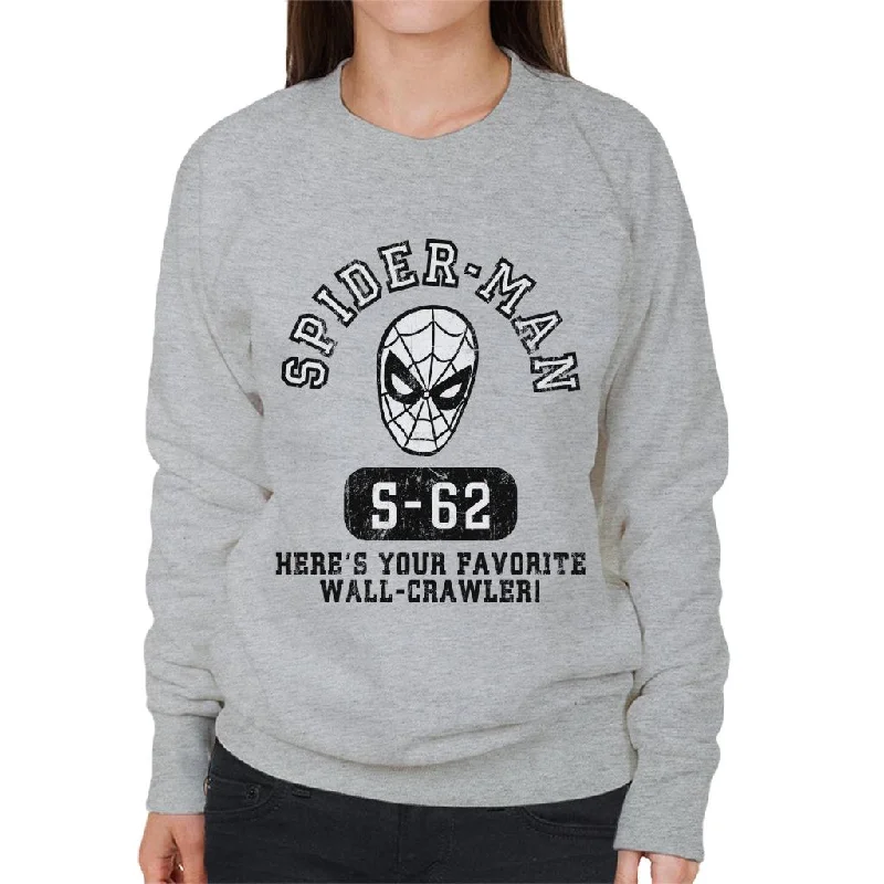 Marvel Favourite Wall Crawler Spider Man Women's Sweatshirt Hoodie with Rolled Sleeves Casual Relaxed Marvel Favourite Wall Crawler Spider Man Women's Sweatshirt Hoodie with Rolled Sleeves Casual Relaxed