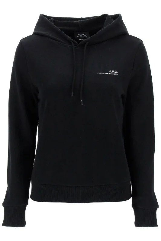 Hoodie With Logo Print  - Black Hoodie with Toggle Buttons Decorative Unique
