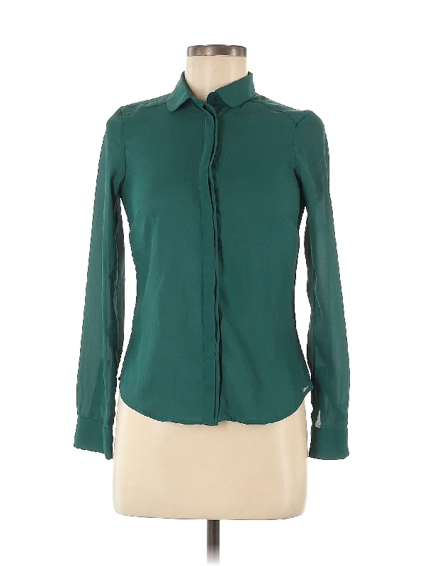 Long Sleeve Blouse Delicate Pleat Blouse