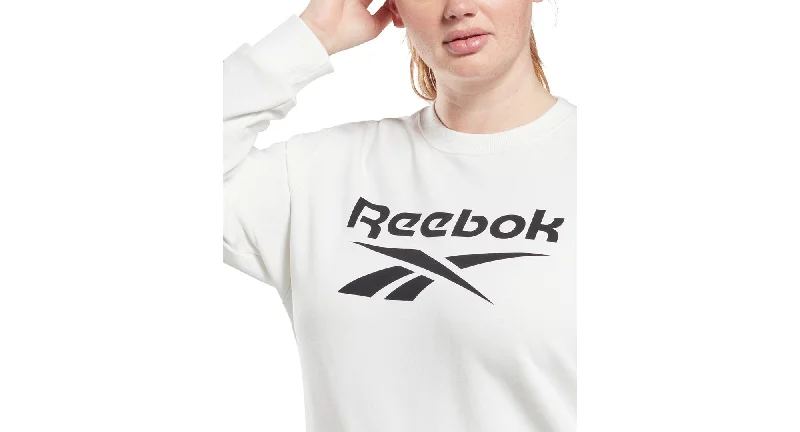 Reebok Plus Size Logo Sweatshirt Hoodie Jacket Zipper Layering