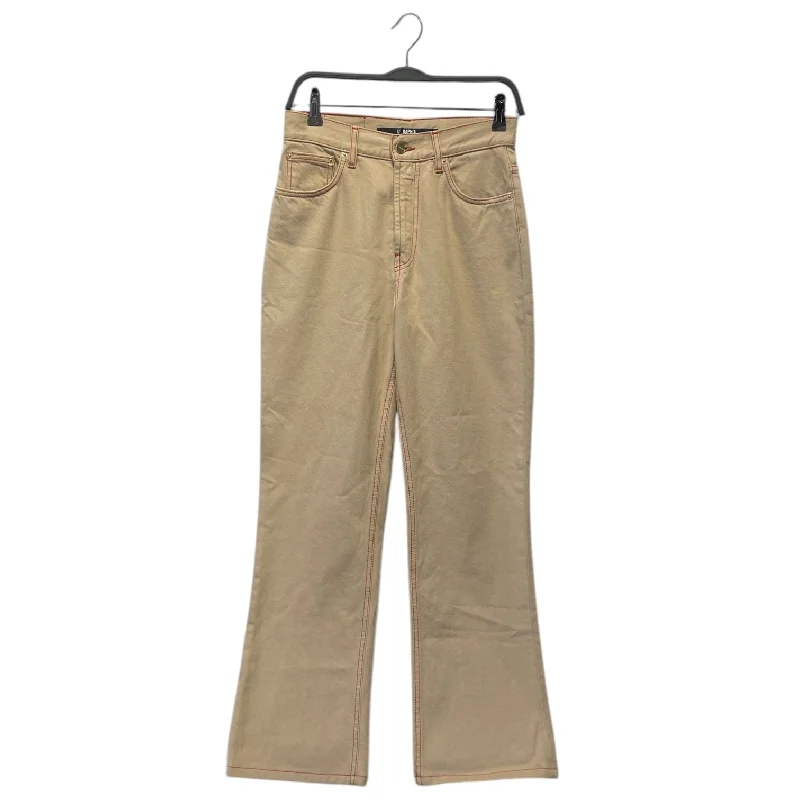 JACQUEMUS/Straight Pants/28/Cotton/BEG/ Chic Black Leggings