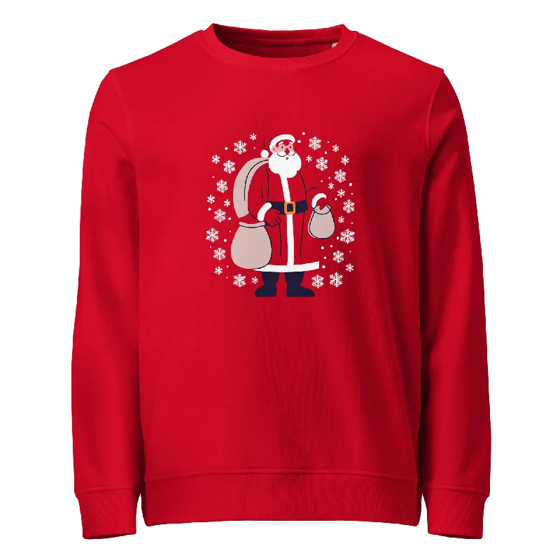 Santa's Snowy Surprise Christmas Graphic Women Organic Sweatshirt Hoodie with Velcro Closure Adjustable Secure Santa's Snowy Surprise Christmas Graphic Women Organic Sweatshirt Hoodie with Velcro Closure Adjustable Secure