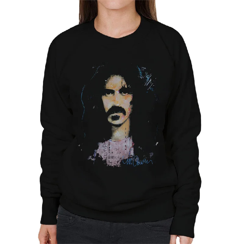 Sidney Maurer Original Portrait Of Frank Zappa Women's Sweatshirt Hoodie with Hem Applique Textured Unique Sidney Maurer Original Portrait Of Frank Zappa Women's Sweatshirt Hoodie with Hem Applique Textured Unique