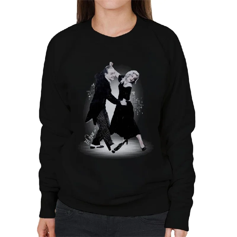Sidney Maurer Original Portrait Of Fred Astaire Women's Sweatshirt Hoodie with Batwing Sleeves Loose Dramatic Sidney Maurer Original Portrait Of Fred Astaire Women's Sweatshirt Hoodie with Batwing Sleeves Loose Dramatic