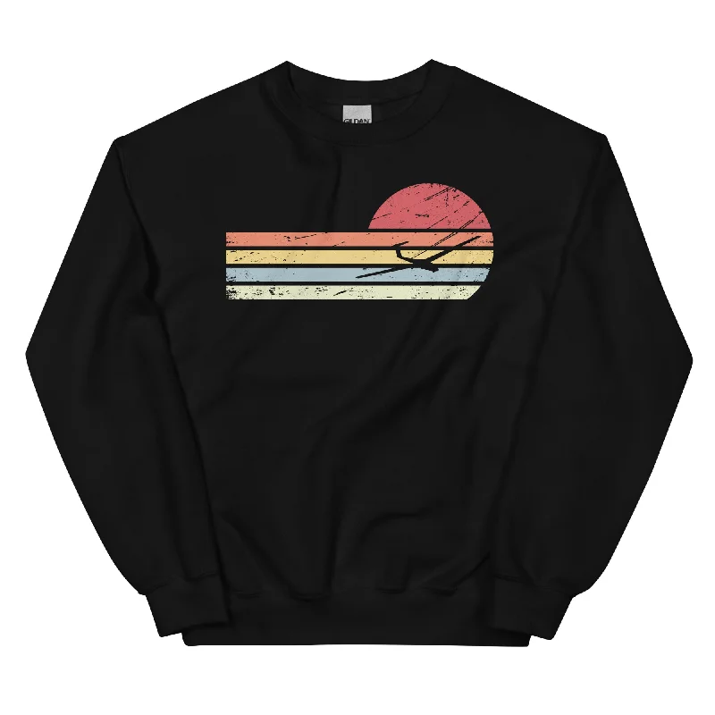 Sonne und Retro Linies - Segelflugzeug - Sweatshirt (Unisex) Hoodie with Puffed Sleeves Voluminous Trendy Sonne und Retro Linies - Segelflugzeug - Sweatshirt (Unisex) Hoodie with Puffed Sleeves Voluminous Trendy