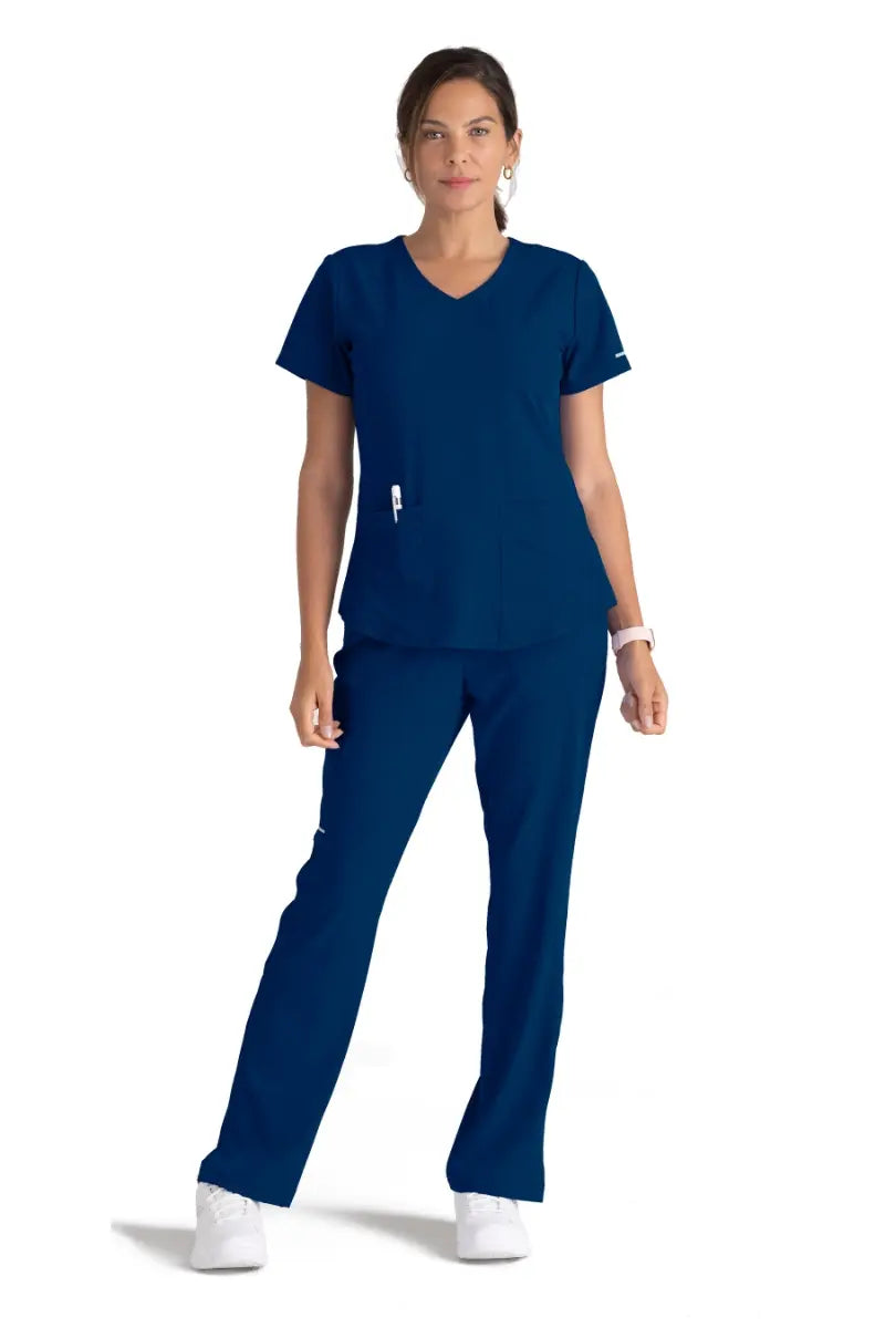 Skechers Women's Scrub Set Breeze Top & Tall Reliance Pant | Navy Blue Comfy High-Waist Jeans Skechers Women's Scrub Set Breeze Top & Tall Reliance Pant | Navy Blue Comfy High-Waist Jeans