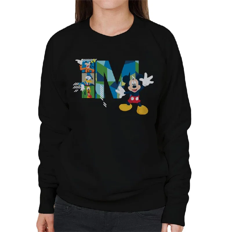 Disney Mickey Mouse Goofy Donald Duck And Pluto Women's Sweatshirt Hoodie with Frayed Bohemian Relaxed Disney Mickey Mouse Goofy Donald Duck And Pluto Women's Sweatshirt Hoodie with Frayed Bohemian Relaxed