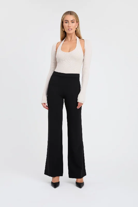 Lux Long Flare Pants Elegant Palazzo Trousers