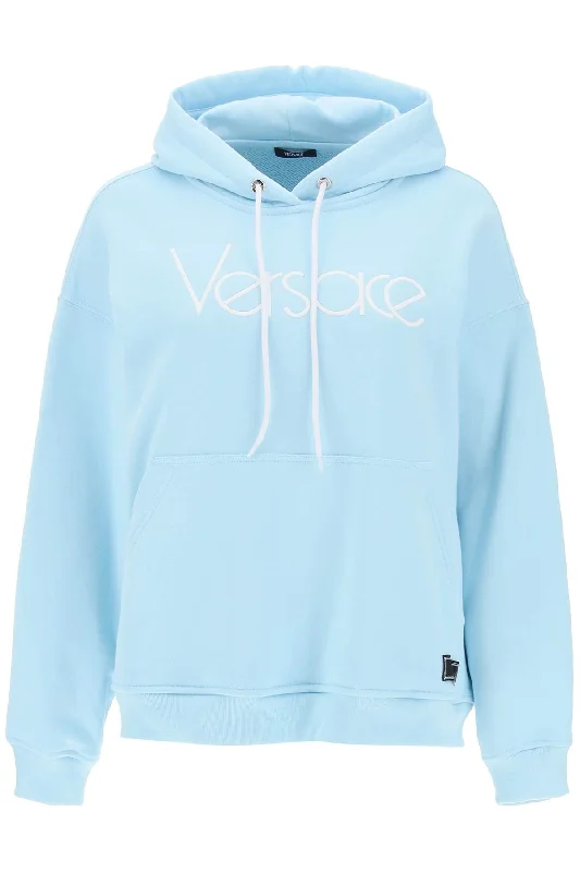Hoodie With 1978 Re-edition Logo - Light Blue Hoodie with Hem Patch Decorative Personalized Hoodie With 1978 Re-edition Logo - Light Blue Hoodie with Hem Patch Decorative Personalized