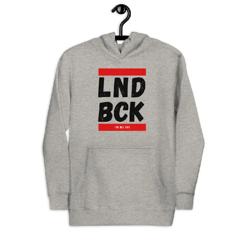 LND BCK Hoodie Hoodie with Button Placket Classic Preppy