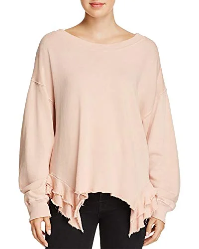 Current/Elliott The Slouchy Ruffled Sweatshirt Hoodie with Toggle Buttons Decorative Unique Current/Elliott The Slouchy Ruffled Sweatshirt Hoodie with Toggle Buttons Decorative Unique