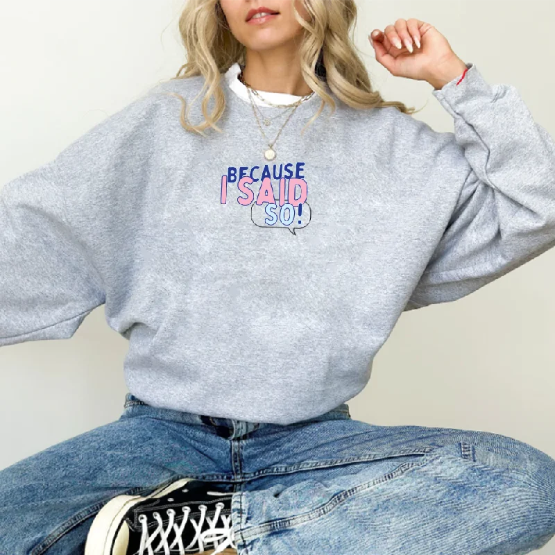 Generation: Mum - Because I Said So Women's Sweatshirt Zip Hoodie Drawstring Kangaroo Pocket Generation: Mum - Because I Said So Women's Sweatshirt Zip Hoodie Drawstring Kangaroo Pocket