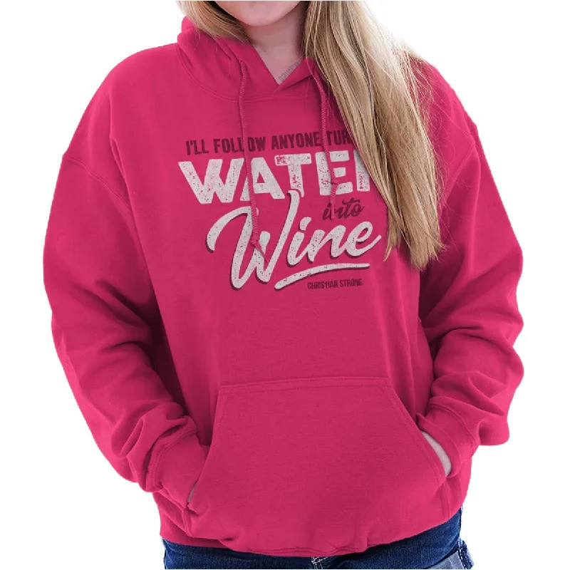 Water Into Wine Hoodie Hoodie with Mesh Breathable Sporty