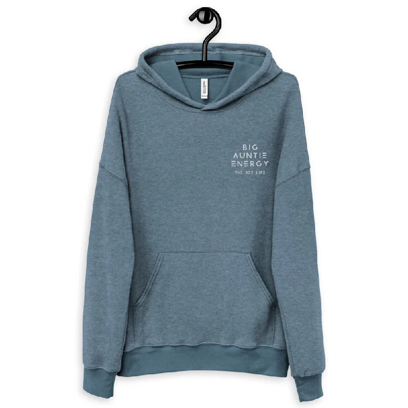 Big Auntie Energy™ Embroidered Fleece Hoodie Hoodie with Button Classic Timeless