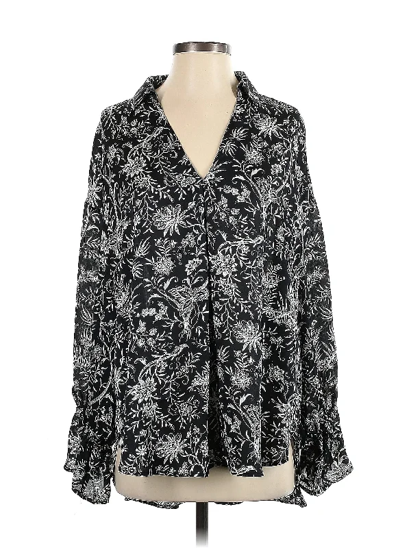 Long Sleeve Blouse Lightweight Tunic Blouse