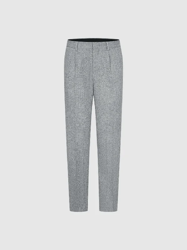 Regular Carrot Fit Pants Stylish Paperbag Waist Pants
