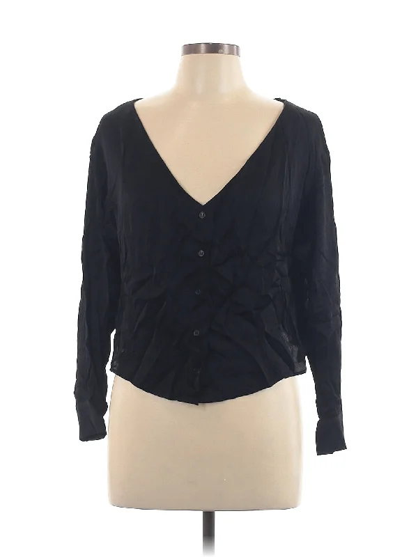 Long Sleeve Blouse Chic Square Blouse