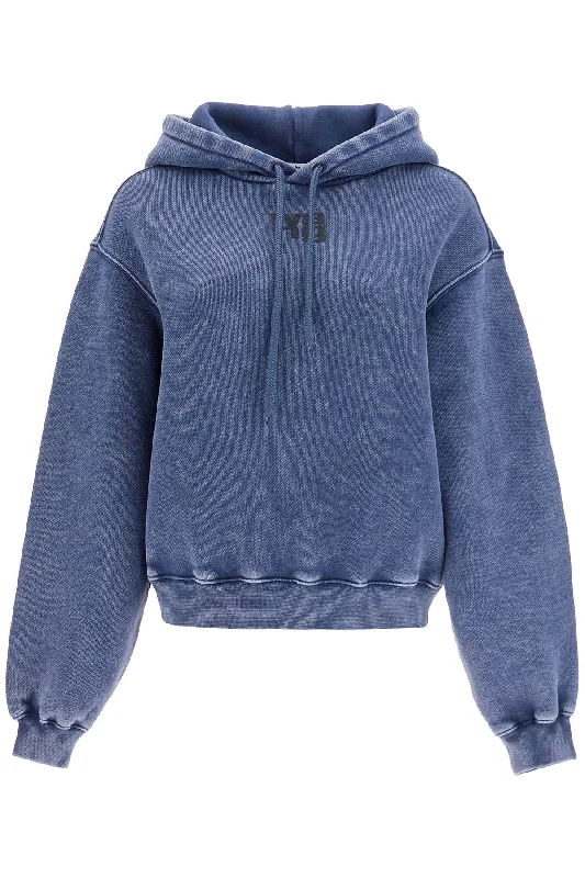 Boxy Hoodie With Hood  - Blue Hoodie with Gradient Ombre Colorful