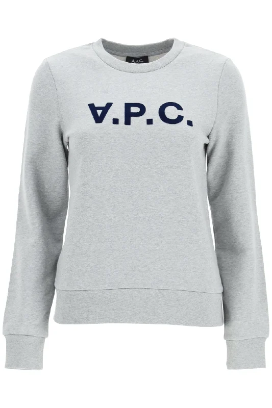 Sweatshirt Logo  - Grey Hoodie with Hem Applique Textured Unique