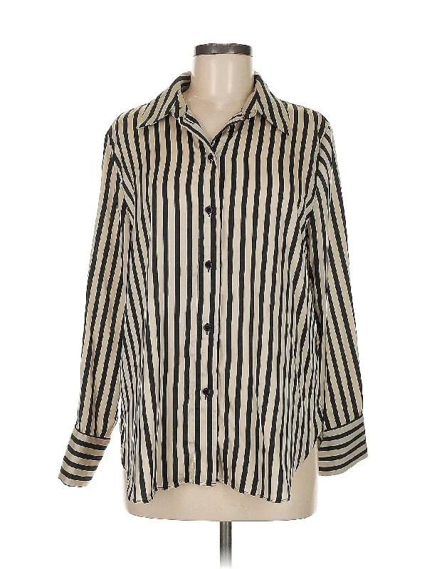 Long Sleeve Blouse Ruffled Neck Blouse