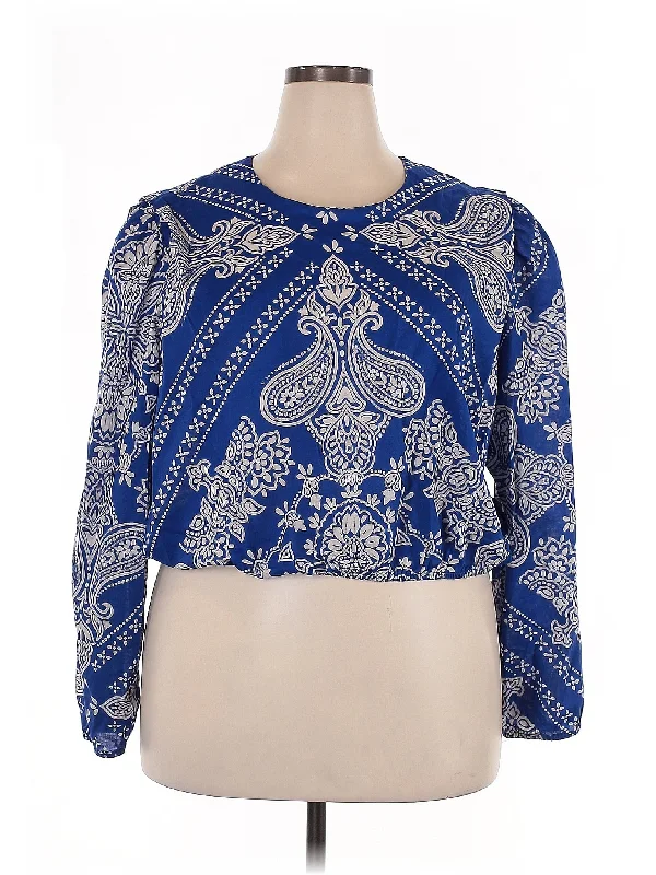 Long Sleeve Blouse Oversized Silk Blouse