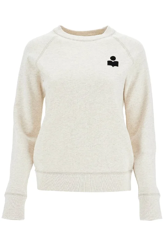 Milla Cotton Sweatshirt With Round Neck - Grey Hoodie with Bell Sleeves Flared Feminine Milla Cotton Sweatshirt With Round Neck - Grey Hoodie with Bell Sleeves Flared Feminine