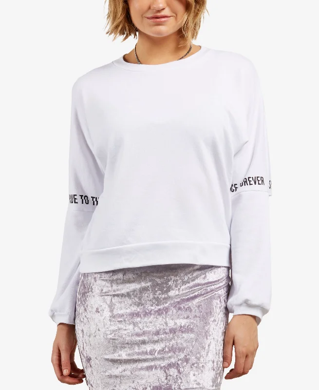 Volcom Juniors Cutout Sweatshirt Hoodie with Contrast Stitching Detailed Premium